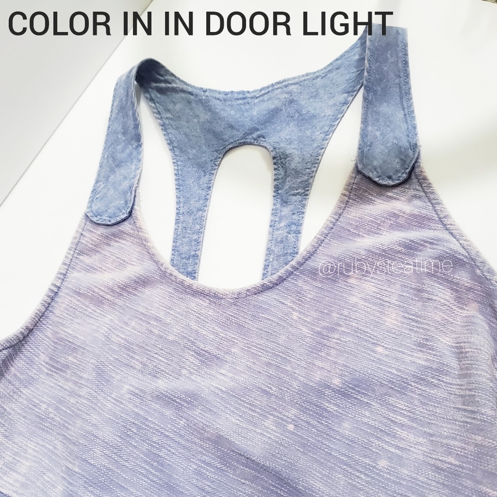 🎉 Rare! FREE PEOPLE Retro Lavender Acid Wash, Bodycon Mini Dress, New with Tag - Picture 6 of 9